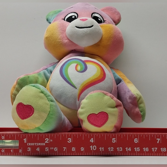 Care Bears Togetherness Bear Multicolor Pastel Plush 12in Stuffed Animal GUC - Picture 12 of 13
